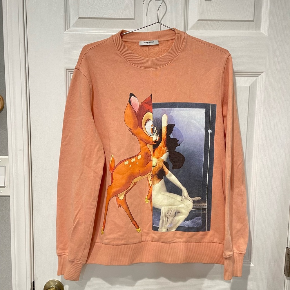 Givenchy Peach Graphic Crew Neck Sweater - Picture 2 of 5